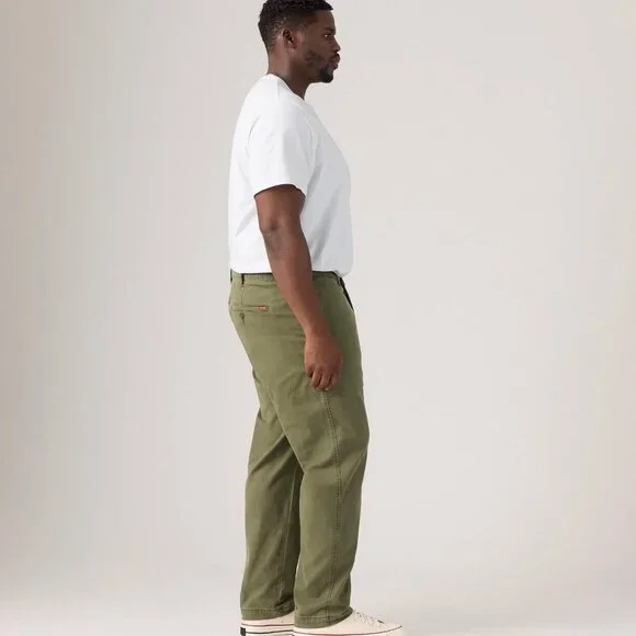 Levi s Men s Xx Standard Tapered Chino Pants Green Olive Stretch Twill 50x30 Big - Picture 2 of 16
